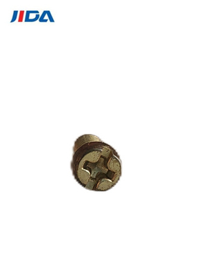 Pirinç Kombinasyonu Oluklu Phillips Makine Vidaları Yuvarlak Kuyruk M3.5x6.6mm